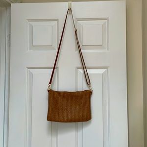 Rafia bag with convertible straps for clutch/short/cross body